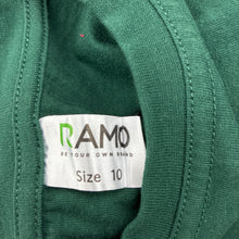 Load image into Gallery viewer, Unisex RAMO, green cotton t-shirt, GUC, size 10,  