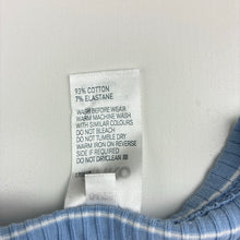 Load image into Gallery viewer, Unisex Anko, blue ribbed stretch cotton zip coverall, GUC, size 2,  