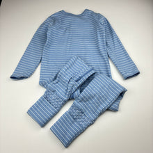 Load image into Gallery viewer, Unisex Anko, blue ribbed stretch cotton zip coverall, GUC, size 2,  