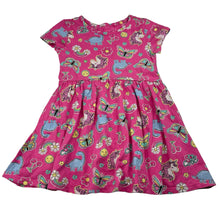 Load image into Gallery viewer, Girls Anko, cotton dress, unicorns, dinosaurs, butterflies, GUC, size 3, L: 49cm
