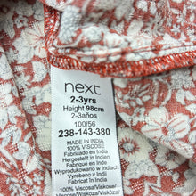 Load image into Gallery viewer, Girls Next, floral viscose dress, GUC, size 2-3, L: 49cm