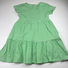 Load image into Gallery viewer, Girls STAPLES by Evergirl, green striped cotton dress, GUC, size 8, L: 60cm