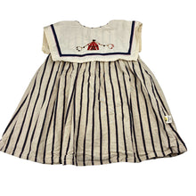 Load image into Gallery viewer, Girls Angou, striped stretch cotton dress, GUC, size 1, L: 40cm