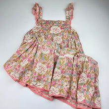 Load image into Gallery viewer, Girls Cotton On, floral cotton dress, GUC, size 7, L: 81cm