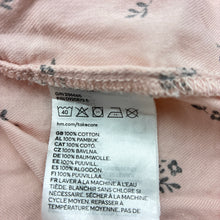 Load image into Gallery viewer, Girls H&amp;M, pink cotton floral long sleeve shirt dress, GUC, size 4, L: 53cm
