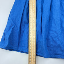 Load image into Gallery viewer, Girls David Jones, lined blue cotton blend dress,embroidered, GUC, size 1, L: 45cm
