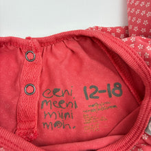 Load image into Gallery viewer, Girls Eeni Meeni Miini Moh, red stretch cotton floral dress, GUC, size 1, L: 44cm