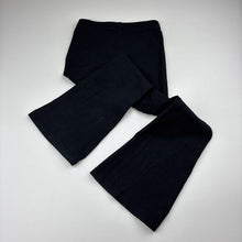 Load image into Gallery viewer, Girls Anko, black stretch cotton flared pants, elasticated, GUC, size 5,  