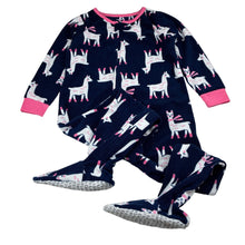 Load image into Gallery viewer, Girls Carter's, fleece pyjama suit, marks on feet, FUC, size 3,  