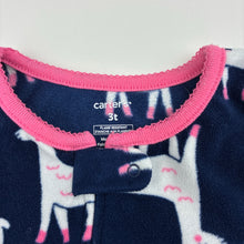 Load image into Gallery viewer, Girls Carter's, fleece pyjama suit, marks on feet, FUC, size 3,  