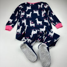 Load image into Gallery viewer, Girls Carter's, fleece pyjama suit, marks on feet, FUC, size 3,  