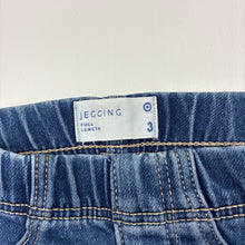 Load image into Gallery viewer, Girls Target, stretch denim jeggings / jean leggings, elasticated, FUC, size 3,  