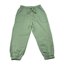Load image into Gallery viewer, Unisex H&amp;M, green cotton track pants, elasticated, FUC, size 3,  