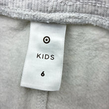 Load image into Gallery viewer, Unisex Target, grey cotton blend fleece lined track pants, elasticated, GUC, size 6,  