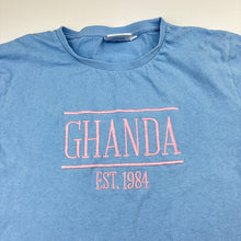 Load image into Gallery viewer, Unisex GHANDA, blue cotton t-shirt, GUC, size 7-8,  
