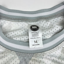Load image into Gallery viewer, Boys NBL, camo print basketball singlet, minor marks, FUC, size 14,  
