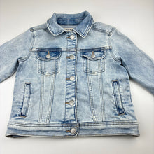 Load image into Gallery viewer, Unisex Target, blue stretch denim jacket, GUC, size 3,  