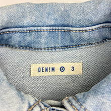 Load image into Gallery viewer, Unisex Target, blue stretch denim jacket, GUC, size 3,  
