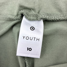 Load image into Gallery viewer, Girls Target, sage stretch cotton flared pants, EUC, size 10,  