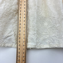 Load image into Gallery viewer, Girls NORALEE, ivory lined embroidered cotton ruffle floral dress, EUC, size 8, L: 77cm