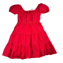 Load image into Gallery viewer, Girls Anko, red broderie cotton dress, GUC, size 8, L: 71cm