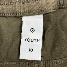 Load image into Gallery viewer, Boys Target, olive stretch cotton shorts, elasticated, EUC, size 10,  