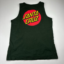 Load image into Gallery viewer, Boys SANTA CRUZ, green cotton singlet, wash fade, FUC, size 16,  