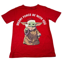 Load image into Gallery viewer, Unisex Star Wars, Grogu cotton t-shirt, Christmas, wash fade, FUC, size 8,  