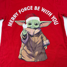 Load image into Gallery viewer, Unisex Star Wars, Grogu cotton t-shirt, Christmas, wash fade, FUC, size 8,  