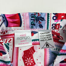 Load image into Gallery viewer, Girls Mango, lightweight pyjama top, Christmas, FUC, size 5,  