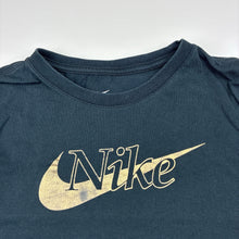 Load image into Gallery viewer, Girls Nike, black cropped cotton t-shirt, wash fade, FUC, size 12-13,  
