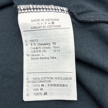 Load image into Gallery viewer, Girls Nike, black cropped cotton t-shirt, wash fade, FUC, size 12-13,  
