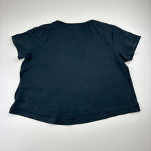 Load image into Gallery viewer, Girls Nike, black cropped cotton t-shirt, wash fade, FUC, size 12-13,  