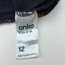 Load image into Gallery viewer, Boys Anko, black cotton t-shirt, paint splatters, GUC, size 12,  