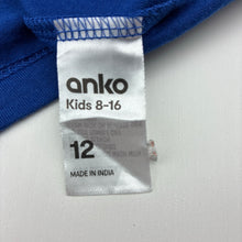 Load image into Gallery viewer, Unisex Anko, plain blue cotton t-shirt, GUC, size 12,  