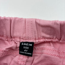 Load image into Gallery viewer, Girls SHEIN, pink viscose blend pants, elasticated, FUC, size 4,  
