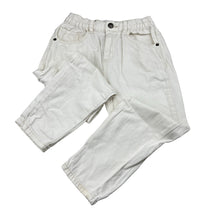 Load image into Gallery viewer, Unisex Zara, white denim jeans, elasticated, FUC, size 4-5,  