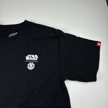 Load image into Gallery viewer, Boys ELEMENT, Star Wars black cotton t-shirt, armpit to armpit: 45cm, GUC, size 14-16,  