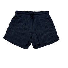 Load image into Gallery viewer, Girls Anko, navy ribbed shorts, elasticated, GUC, size 8,  