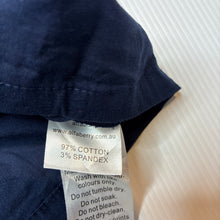 Load image into Gallery viewer, Girls Alfaberry, navy stretch cotton shorts, elasticated, EUC, size 6,  