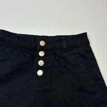 Load image into Gallery viewer, Girls THE 1984 DENIM COMPANY, black stretch denim shorts, EUC, size 8,  