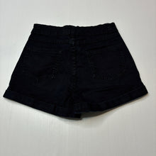 Load image into Gallery viewer, Girls THE 1984 DENIM COMPANY, black stretch denim shorts, EUC, size 8,  