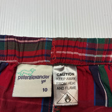Load image into Gallery viewer, Girls Peter Alexander, cotton pyjama shorts, tartan/plaid, GUC, size 10,  