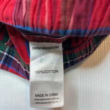 Load image into Gallery viewer, Girls Peter Alexander, cotton pyjama shorts, tartan/plaid, GUC, size 10,  