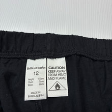 Load image into Gallery viewer, Girls Brilliant Basics, black cotton pyjama shorts, EUC, size 12,  