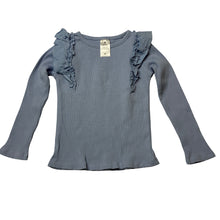 Load image into Gallery viewer, Girls Target, blue stretch cotton ribbed long sleeve top, EUC, size 2,  