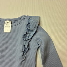 Load image into Gallery viewer, Girls Target, blue stretch cotton ribbed long sleeve top, EUC, size 2,  
