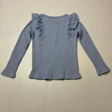 Load image into Gallery viewer, Girls Target, blue stretch cotton ribbed long sleeve top, EUC, size 2,  