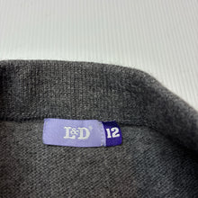 Load image into Gallery viewer, Girls L&amp;D, grey cotton / wool knit skirt, elasticated, EUC, size 12,  