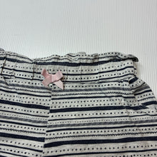 Load image into Gallery viewer, Girls Anko, striped cotton blend shorts, elasticated, FUC, size 4,  